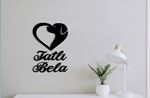 Tatlı Bela Kalp Köpek-Duvar Yazısı