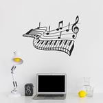 Piyona Desenli Müzik Notaları-Duvar Tablosu