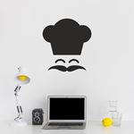Bıyıklı Chef Şapkası-Duvar Tablosu